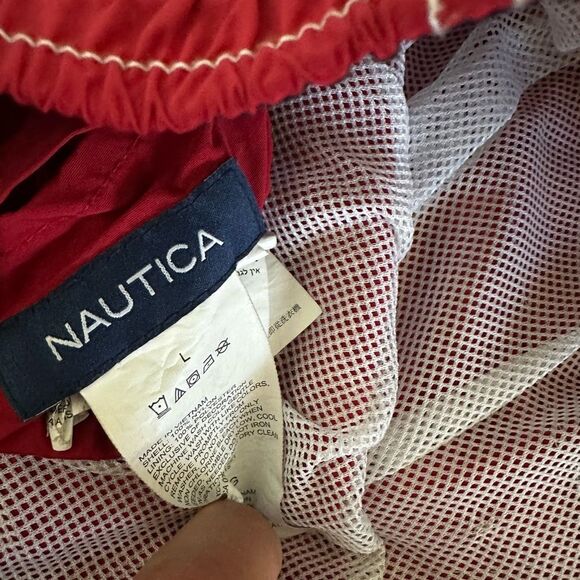 Nautica Men's Bold Red Swim Shorts - Picture 2 of 6